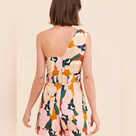 FARM Rio Abstract One-Shoulder Jumpsuit - Picture 4 of 16